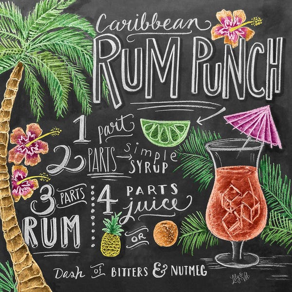 Typography: Rum Punch Recipe by Lily & Val