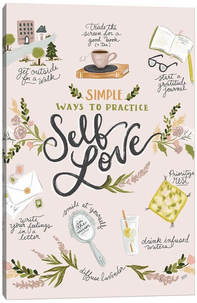 Self Love Canvas Art Print - Lily & Val