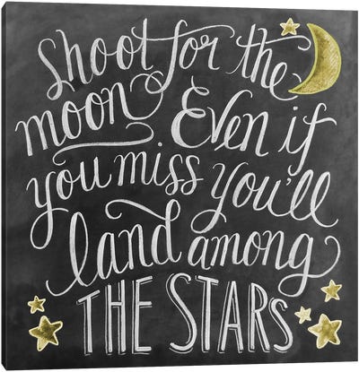 Shoot For The Moon Canvas Art Print - Lily & Val
