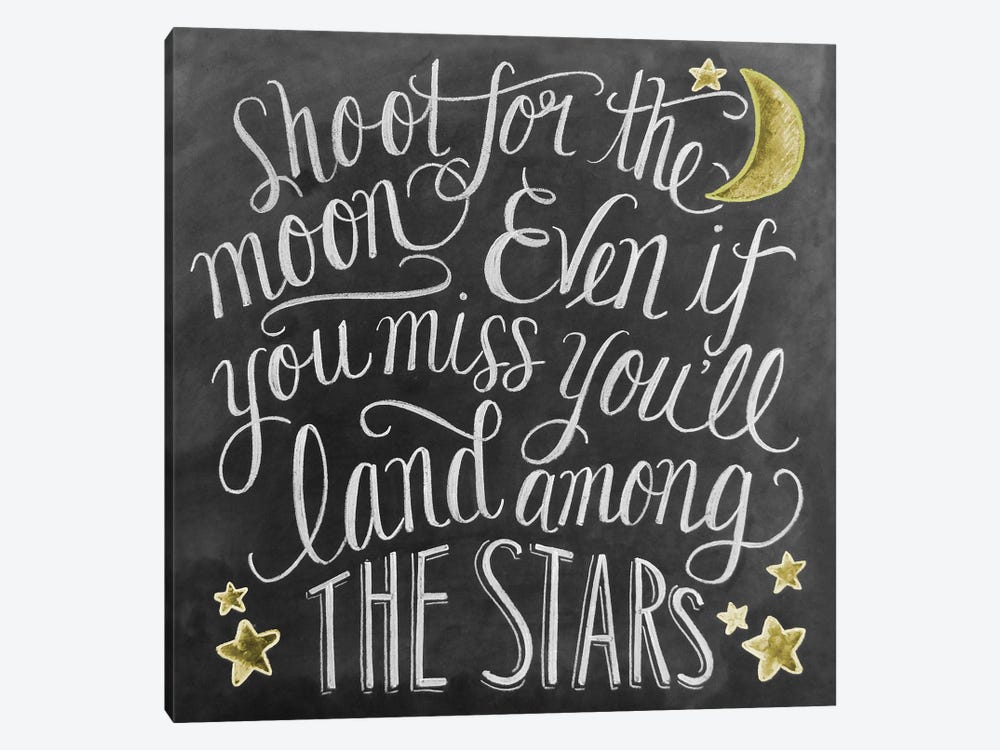 Shoot For The Moon by Lily & Val 1-piece Canvas Wall Art