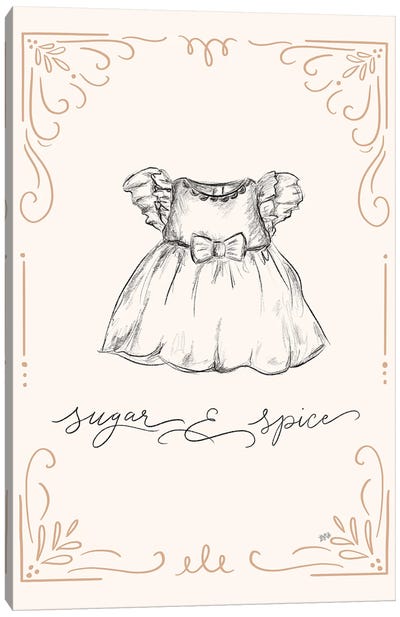 Sugar And Spice Simple Border Canvas Art Print - Lily & Val