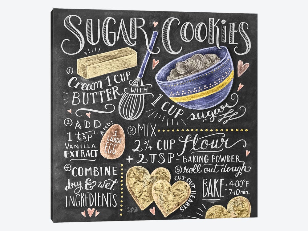 Sugar Cookies Recipe by Lily & Val 1-piece Art Print