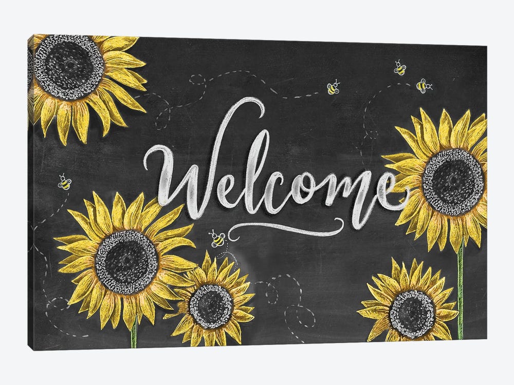 Sunflower Welcome by Lily & Val 1-piece Canvas Art Print