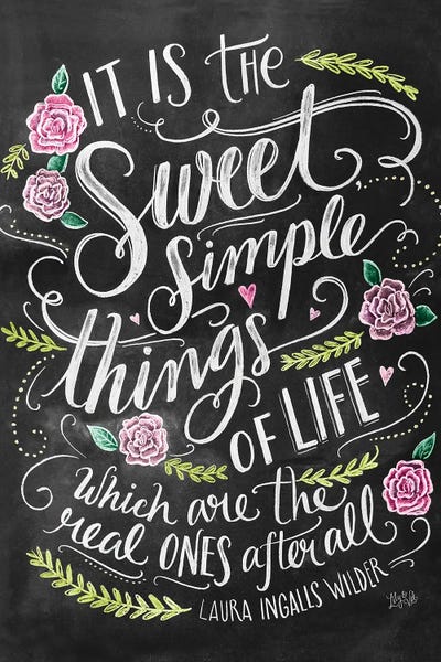 Sweet Simple Things Chalk by Lily & Val art print