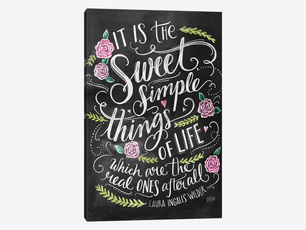 Sweet Simple Things Chalk by Lily & Val 1-piece Canvas Art