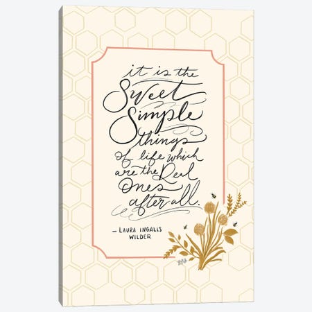 Sweet Simple Things Honeycomb Canvas Print #LLV197} by Lily & Val Canvas Print