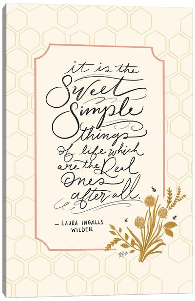 Sweet Simple Things Honeycomb Canvas Art Print - Lily & Val