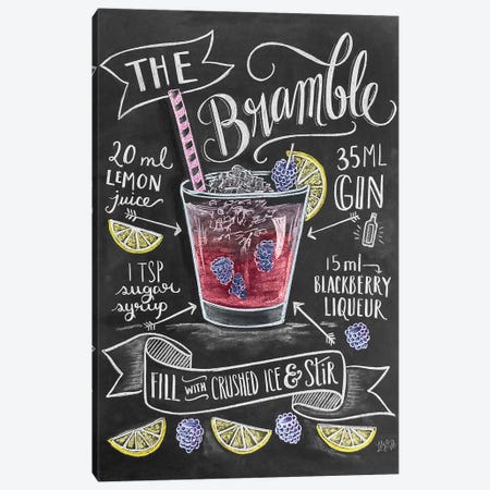 The Bramble Recipe Canvas Print #LLV201} by Lily & Val Canvas Wall Art
