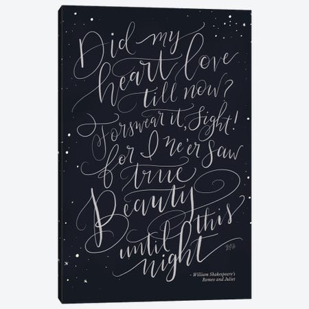 Wedding Quote - William Shakespeare Canvas Print #LLV212} by Lily & Val Canvas Print