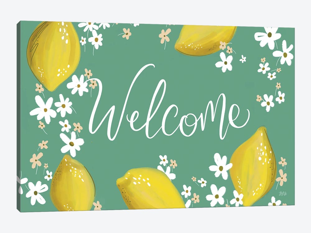 Welcome Lemon by Lily & Val 1-piece Canvas Wall Art