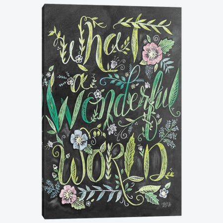 What A Wonderful World Canvas Print #LLV215} by Lily & Val Canvas Art