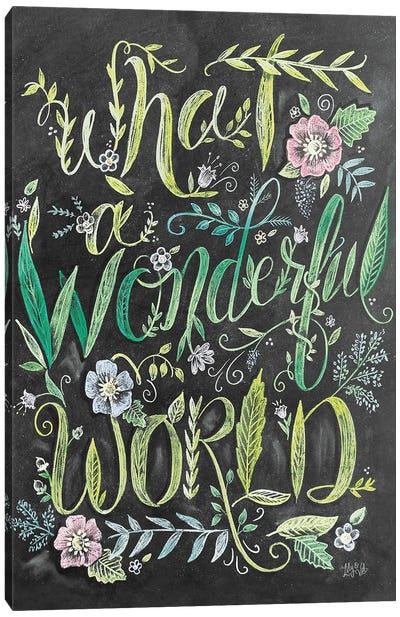 What A Wonderful World Canvas Art Print - Lily & Val