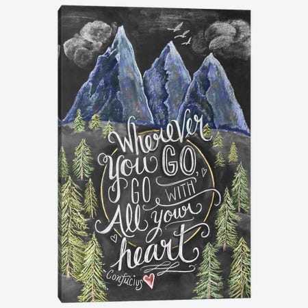 Wherever You Go Mountains Canvas Print #LLV216} by Lily & Val Canvas Wall Art