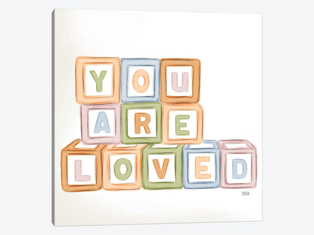You Are Loved Blocks by Lily & Val 1-piece Art Print