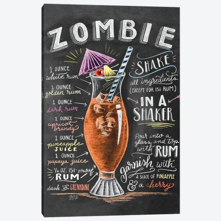 Zombie Recipe Canvas Print #LLV231} by Lily & Val Canvas Print