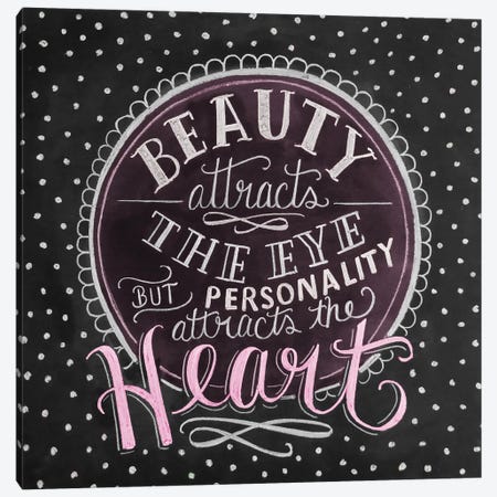 Beuaty Attracts The Eye - Pink Canvas Print #LLV26} by Lily & Val Art Print
