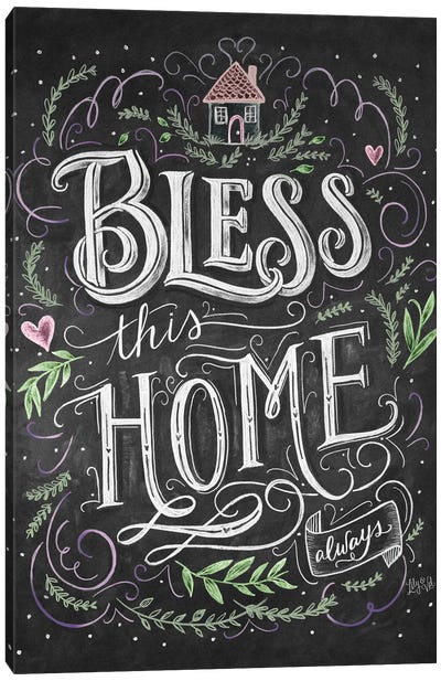 Bless This Home Always Canvas Art Print - Lily & Val