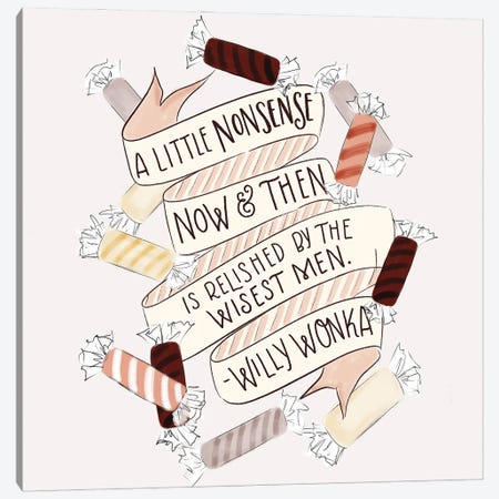 A Little Nonsense Baking Canvas Print #LLV2} by Lily & Val Canvas Art