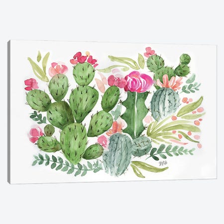 Cactus Canvas Print #LLV36} by Lily & Val Canvas Art