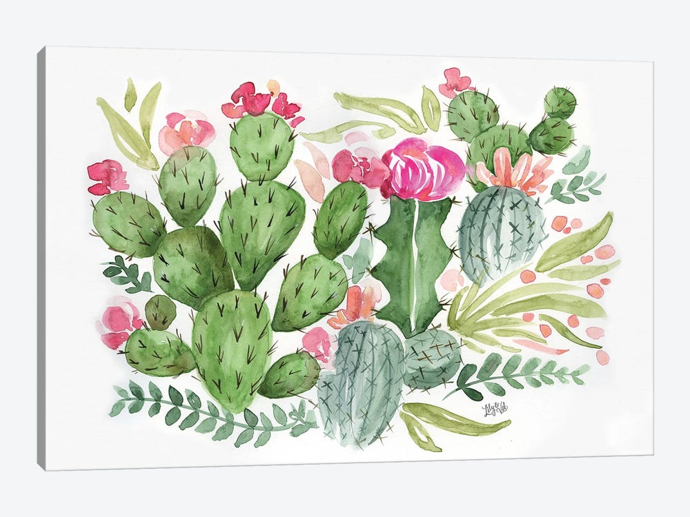 Cactus by Lily & Val 1-piece Canvas Art Print