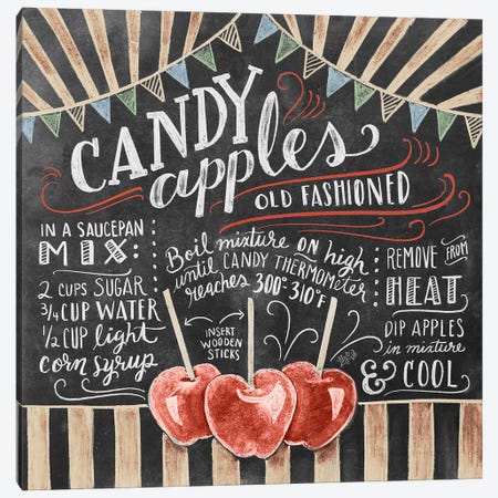 Candy Apples Recipe Canvas Print #LLV38} by Lily & Val Art Print