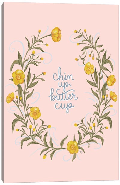 Chin Up Buttercup Canvas Art Print - Lily & Val