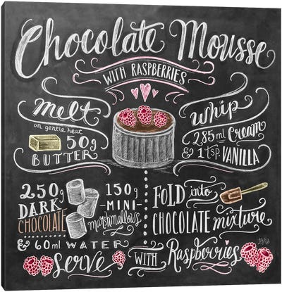 Chocolate Mousse Recipe Canvas Art Print - Lily & Val