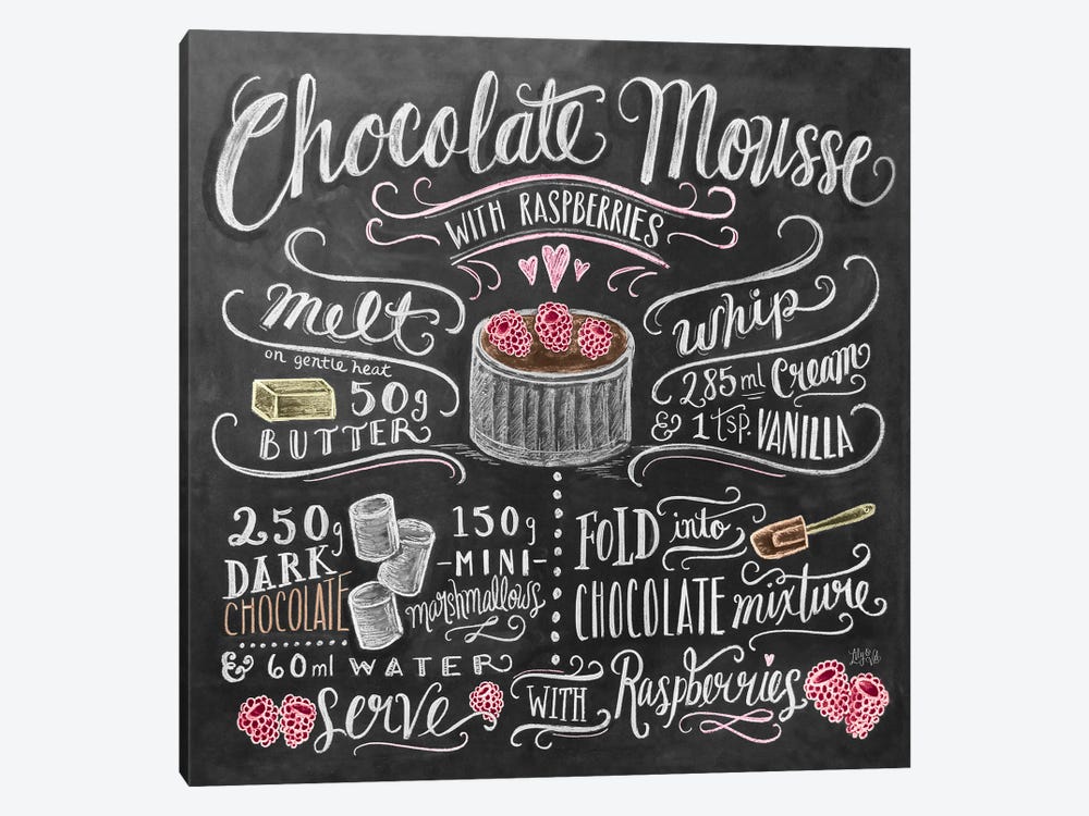 Chocolate Mousse Recipe by Lily & Val 1-piece Art Print