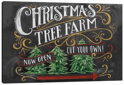 Christmas Tree Farm Canvas Art Print - Recipe Art
