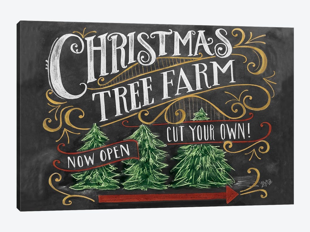 Christmas Tree Farm by Lily & Val 1-piece Canvas Artwork