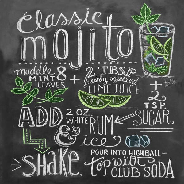 Typography: Classic Mojito Recipe by Lily & Val