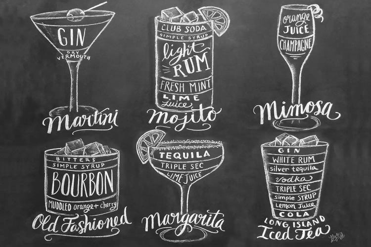 Cocktail Group by Lily & Val wall art