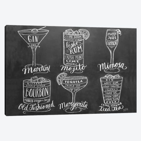 Cocktail Group Canvas Print #LLV48} by Lily & Val Canvas Wall Art