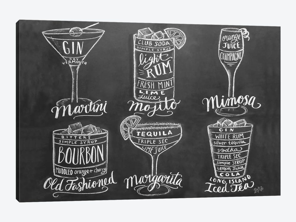 Cocktail Group by Lily & Val 1-piece Canvas Art