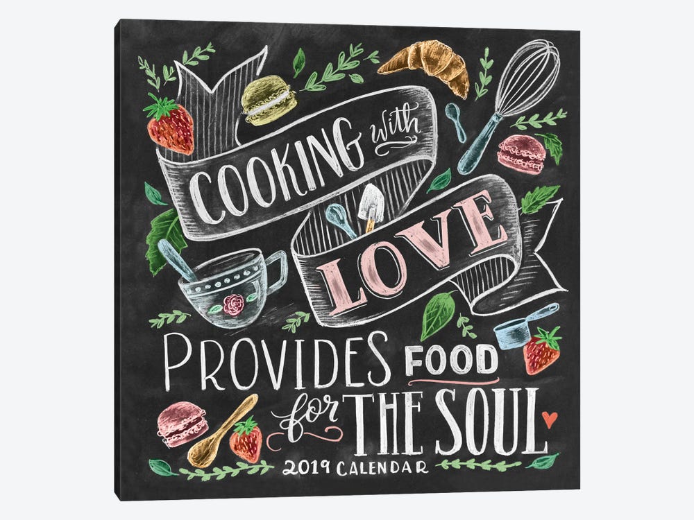 Cooking With Love Banner by Lily & Val 1-piece Canvas Artwork