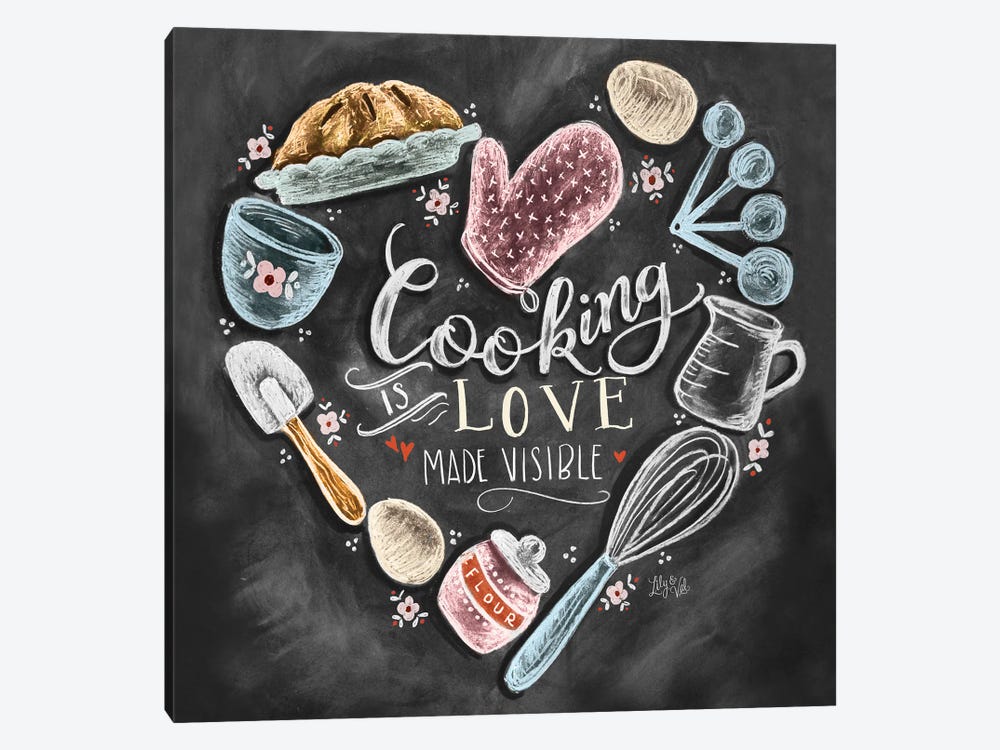 Cooking With Love Heart by Lily & Val 1-piece Art Print