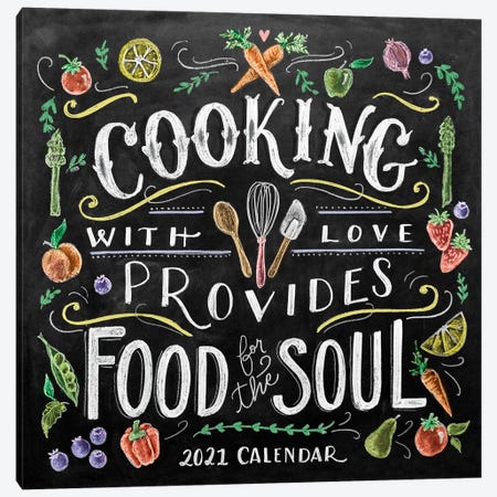 Cooking With Love Veggies Canvas Print #LLV57} by Lily & Val Canvas Art