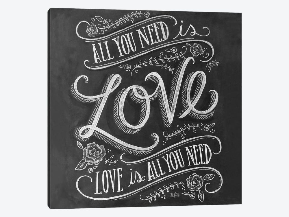 All You Need Is Love 3 by Lily & Val 1-piece Canvas Print