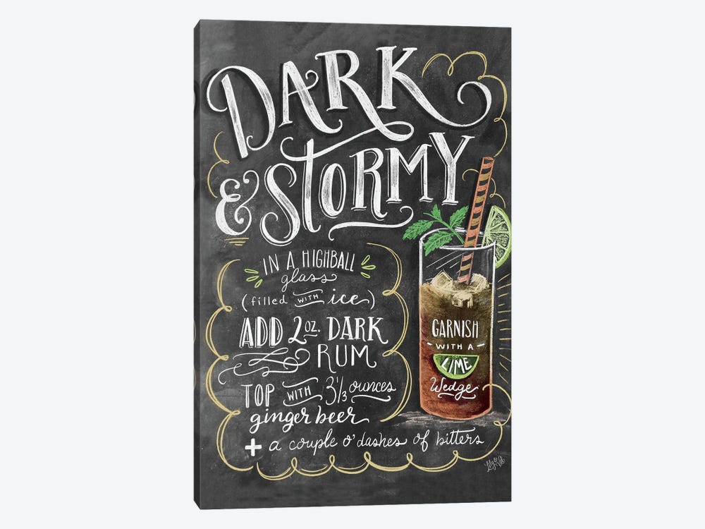 Dark And Stormy Recipe by Lily & Val 1-piece Art Print