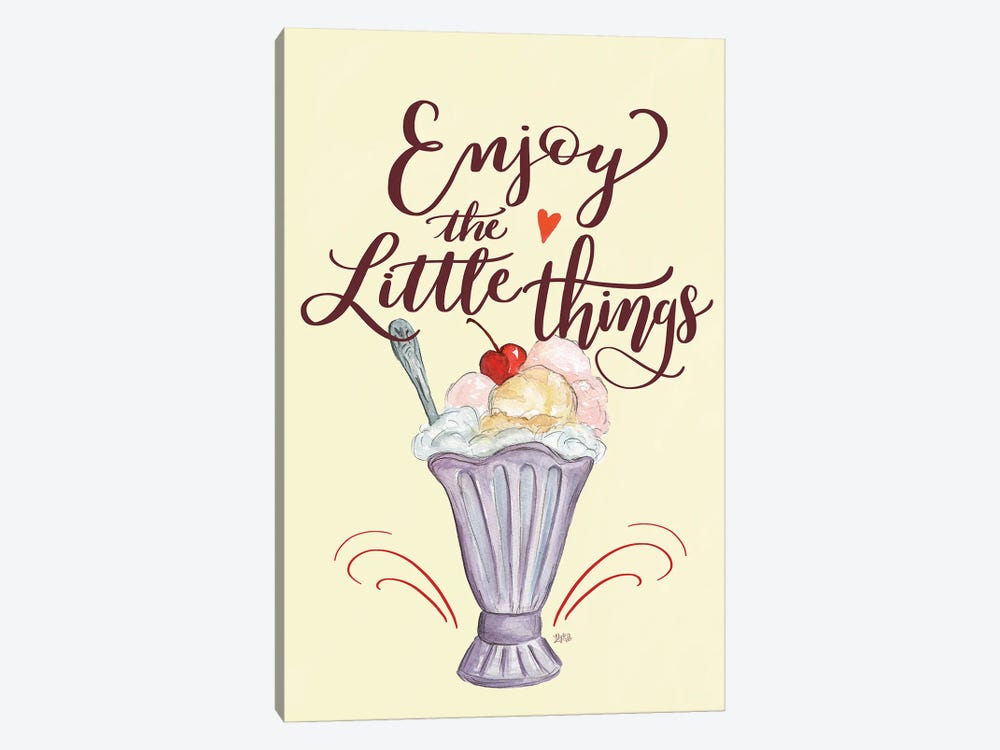 Enjoy The Little Things Icecream by Lily & Val 1-piece Canvas Print