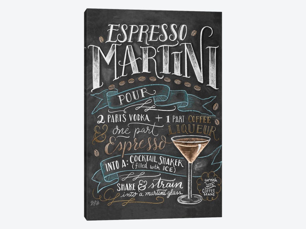 Espresso Martini Recipe by Lily & Val 1-piece Canvas Wall Art