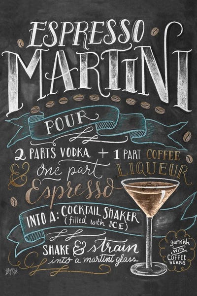 Typography: Espresso Martini Recipe by Lily & Val
