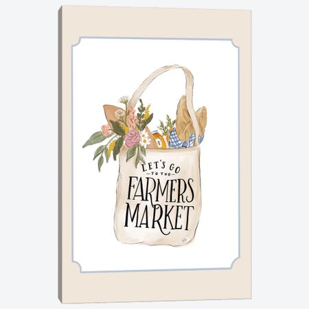 Farmers Market Bag Canvas Print #LLV69} by Lily & Val Canvas Art