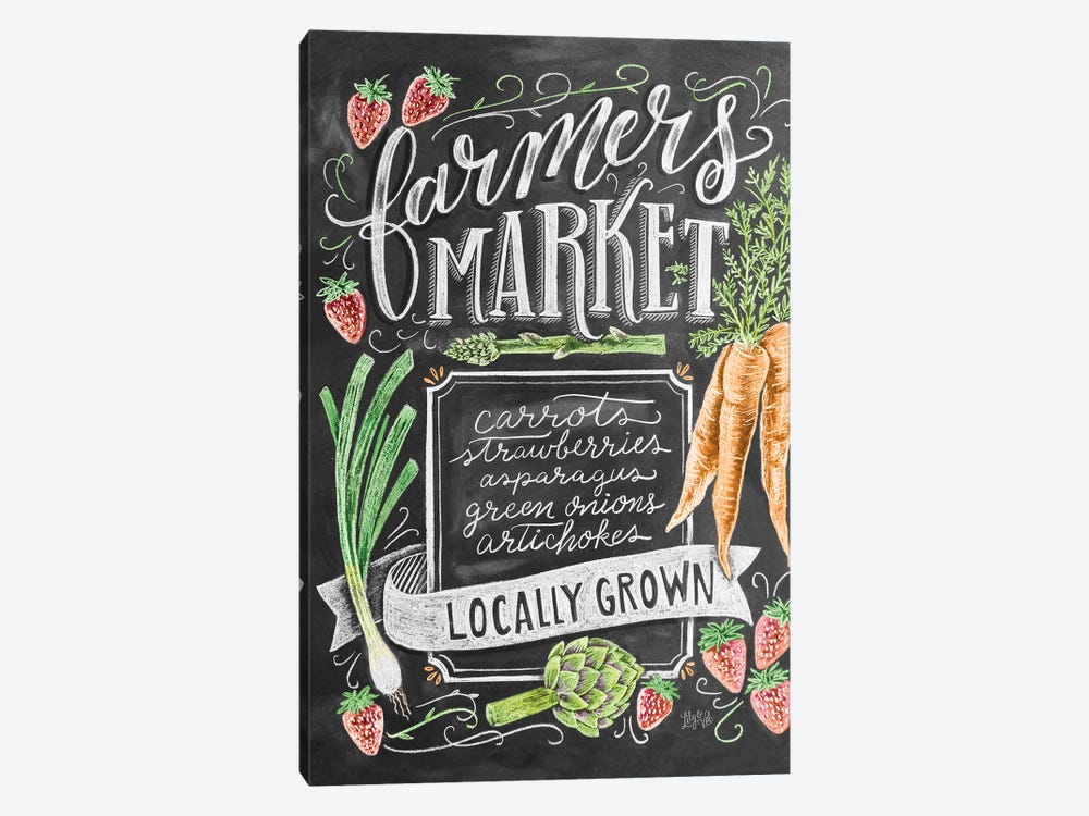 Farmers Market Locally Grown by Lily & Val 1-piece Art Print