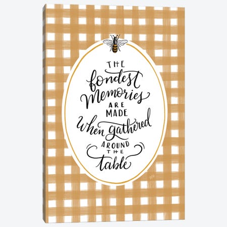 Fondest Memories Chalk Canvas Print #LLV74} by Lily & Val Canvas Wall Art