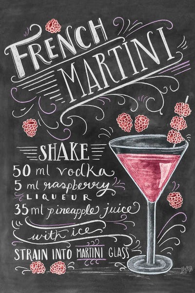 Typography: French Martini Recipe by Lily & Val