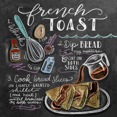 French Toast Recipe by Lily & Val canvas print