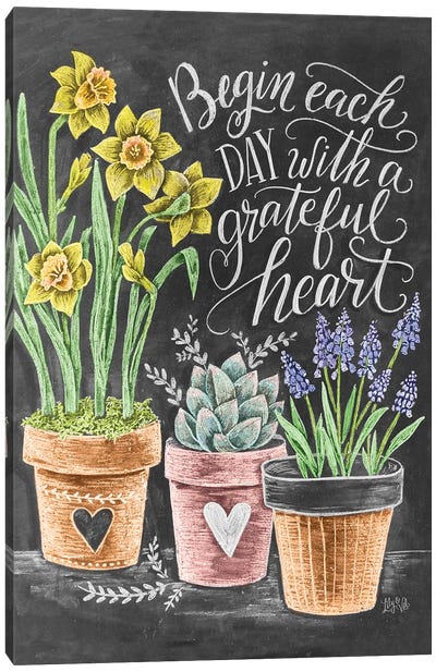 Grateful Heart Canvas Art Print - Gratitude Art
