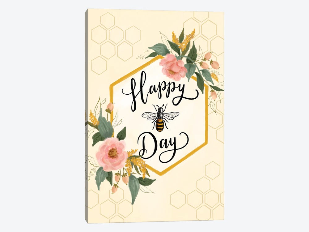 Happy Bee Day by Lily & Val 1-piece Canvas Print