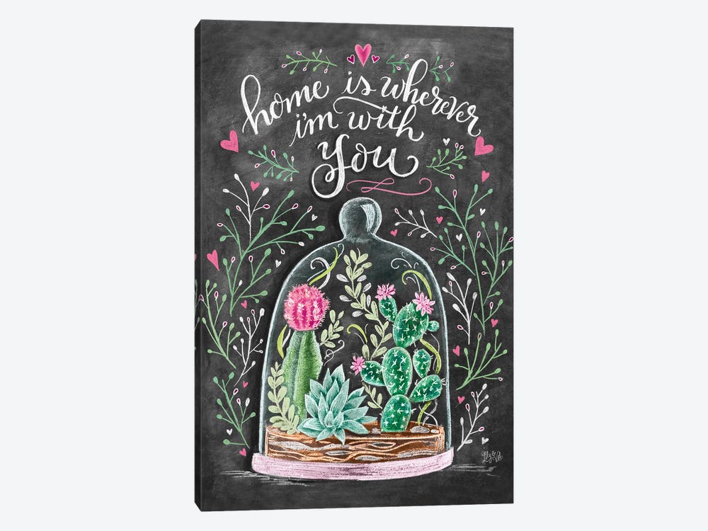Home Is Wherever I'M With You by Lily & Val 1-piece Art Print
